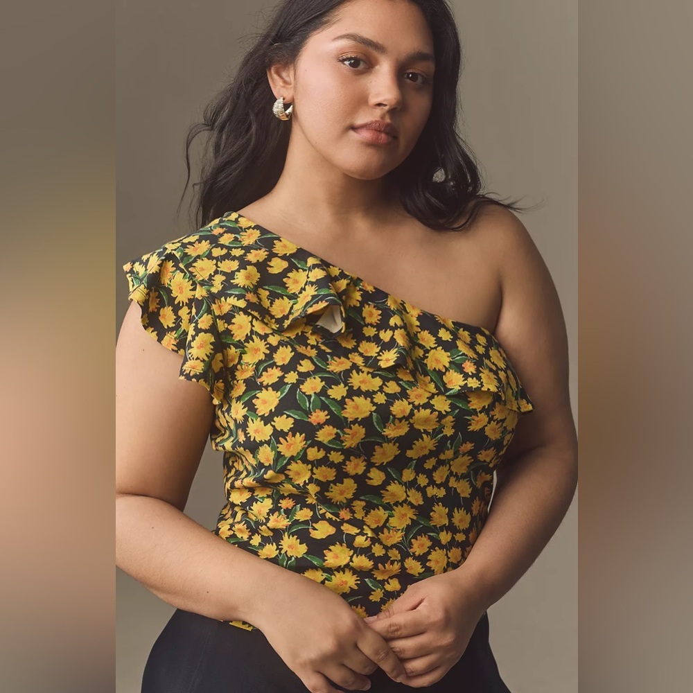 Maeve One-Shoulder Ruffled Top - Picture 8 of 12